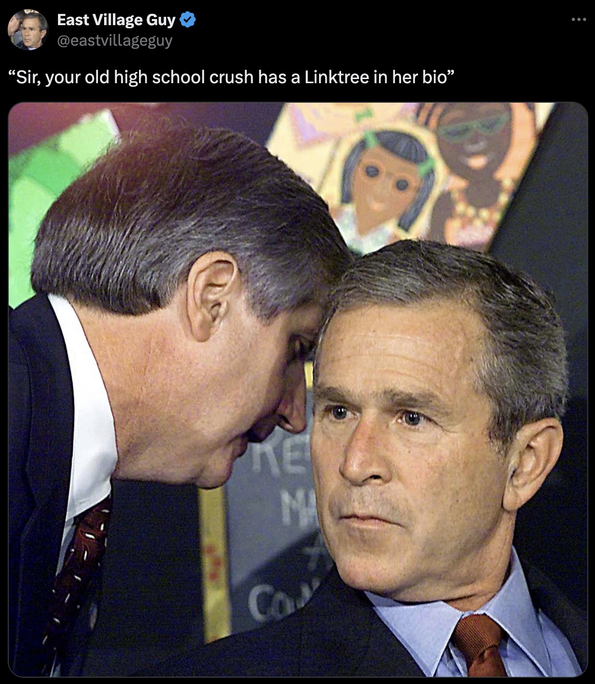 george bush classroom 9 11 - East Village Guy "Sir, your old high school crush has a Linktree in her bio" Ke Ma Co